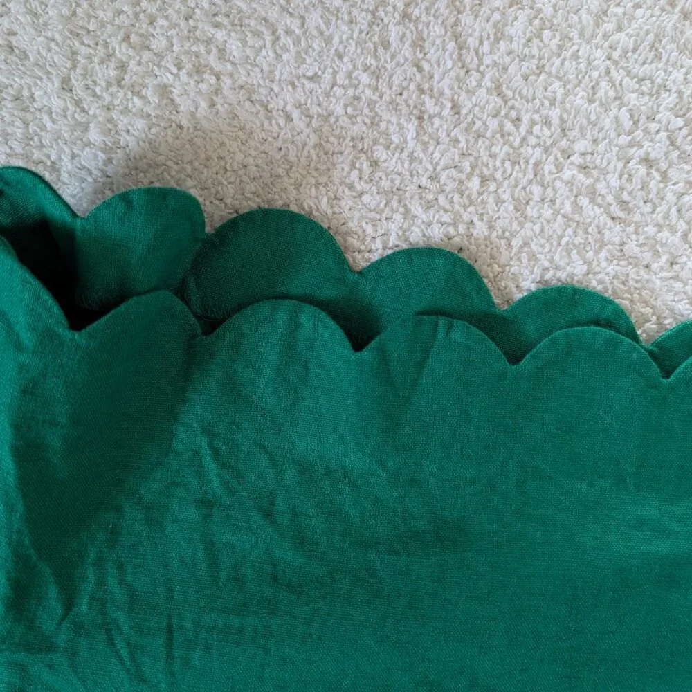 NWT J Crew Scallop Hem Linen Emerald Green Shorts Sz 6 - Picture 3 of 6